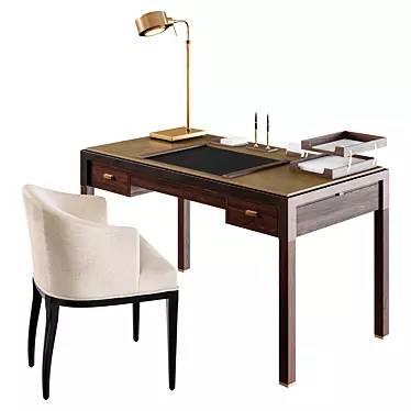 Title: Elegant Executive Desk Set 3D model image 1 
