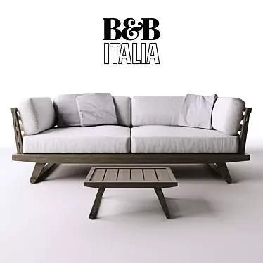 Outdoor Elegance: B&B Gio Sofa & Table 3D model image 1 