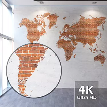 Brickwork Blend: World Map Edition 3D model image 1 