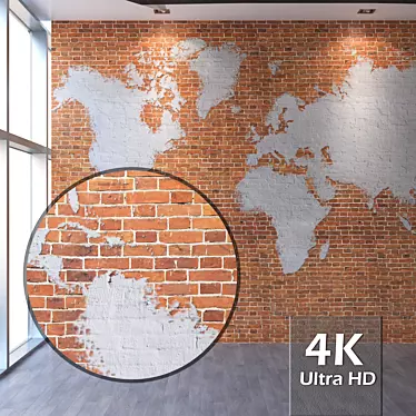 Brickwork 094 World Map-Infused 3D model image 1 
