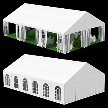 Spacious 10x15m Event Tent 3D model image 1 