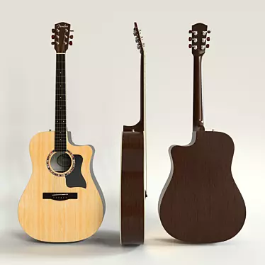 Fender Acoustic Guitar: Classic Sound 3D model image 1 