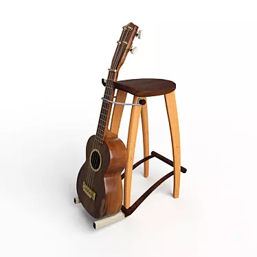 Decormonk Guitar Stool: Modern Design for Ultimate Play 3D model image 1 