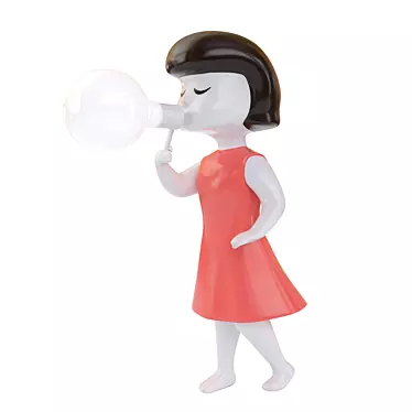 Illuminating Elegance: Girl Lamp 3D model image 1 