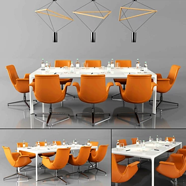 Sovet Slim Meeting Table Set 3D model image 1 