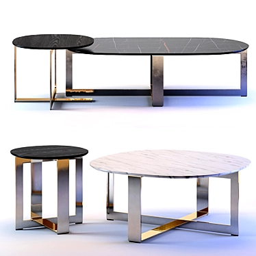 Sleek Domino Next Small Tables for Modern Spaces 3D model image 1 