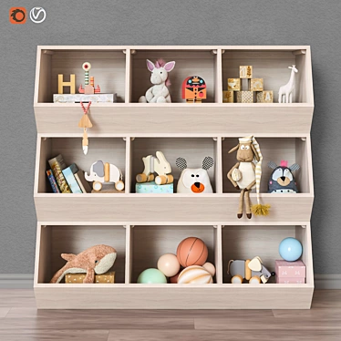 Modular Toys and Furniture Set (3 Colors) 3D model image 1 