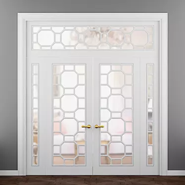 Turin Onyx Double Doors | Classic & Provençal Style 3D model image 1 
