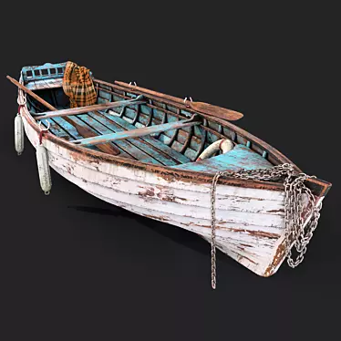Vintage Fishing Boat 3D model image 1 