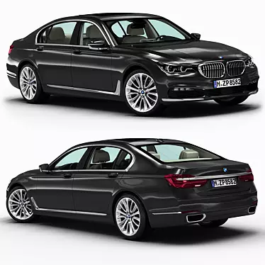 Highly Detailed BMW 7 Series Model 3D model image 1 