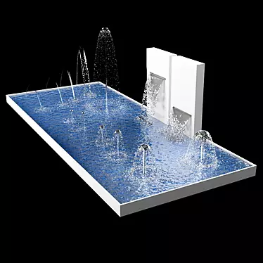  Cascading Waterfall Fountain 3D model image 1 