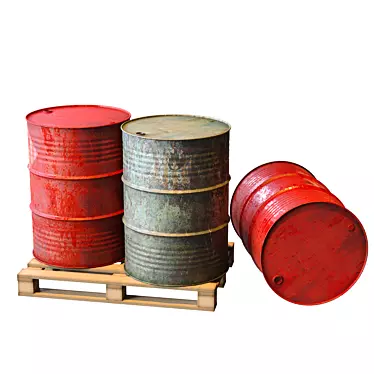 Fuel Barrels: Reliable Storage Solution 3D model image 1 