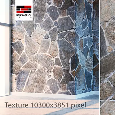 Seamless High Detail Stone Texture 3D model image 1 