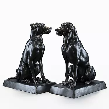 Title: Elegant Dog Sculptures for Home Decor 3D model image 1 