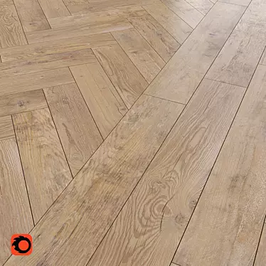 Golden Tile Timber Wood Floor Tile 3D model image 1 