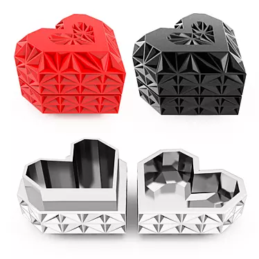 Heart-shaped Modern Style Jewelry Box 3D model image 1 