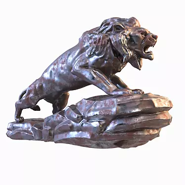  Majestic Lion Sculpture: Exterior and Interior Décor 3D model image 1 