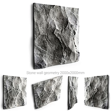 Modern Stone Wall Decor 3D model image 1 