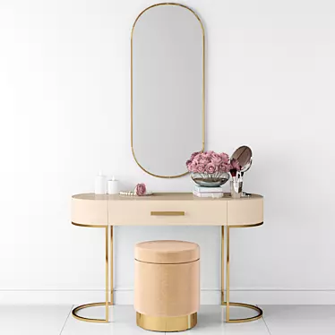 Elegant Dressing Table by Cazarina 3D model image 1 