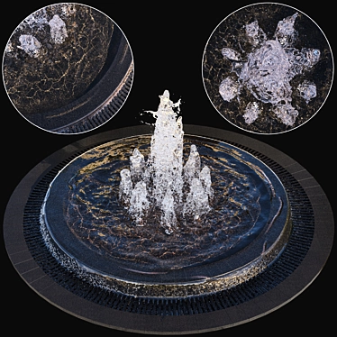 Giant Waterfall Fountain: Exquisite Design 3D model image 1 