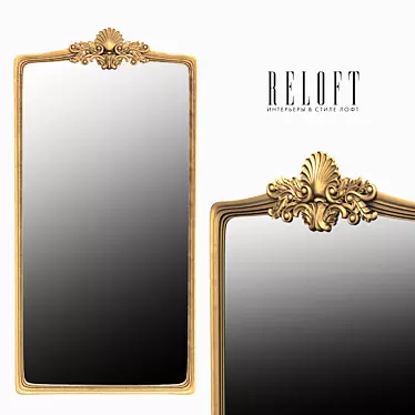 Classic Reflection: Elegant Mirror in Loft Style 3D model image 1 