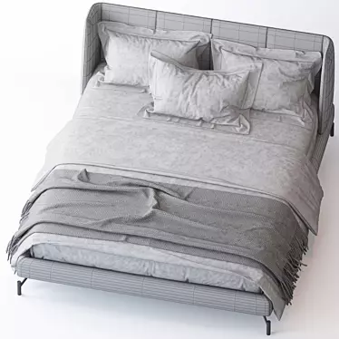Basket Bed: Sleek and Spacious 3D model image 1 