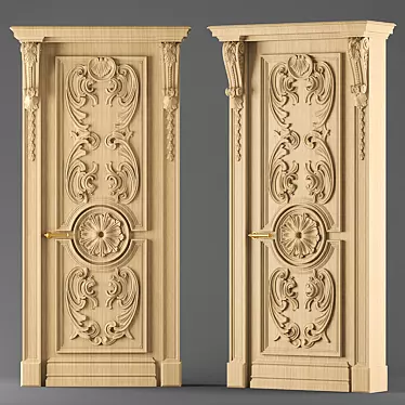Elegance Enshrined: Classical Door 3D model image 1 