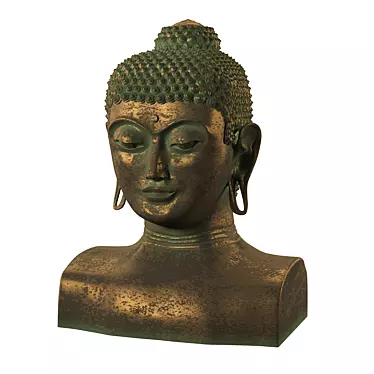 Serene Buddha Bust 3D model image 1 