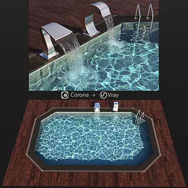 Cobra Waterfall for Swimming Pool 3D model image 1 