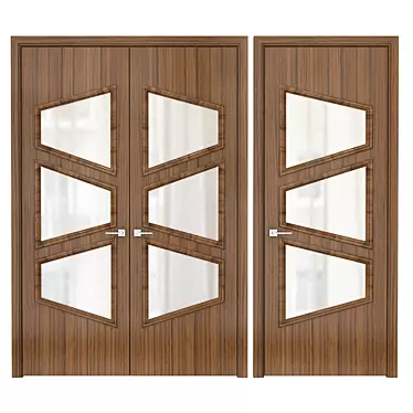 Contemporary Entry Doors 3D model image 1 
