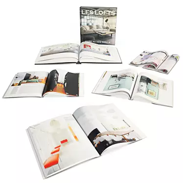 3D Opened Books and Magazines: Variety 3D model image 1 