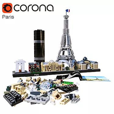 Eiffel Tower LEGO Building Set 3D model image 1 
