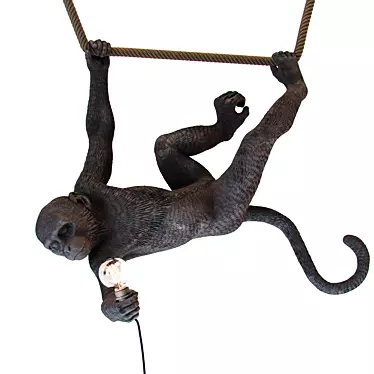 Whimsical Monkey Lamp Swing 3D model image 1 