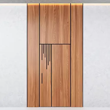 Contemporary Wooden Door: Modern Design for Interiors & Exteriors 3D model image 1 