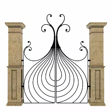 Elegant Gate Design | 3D Models & Textures 3D model image 1 