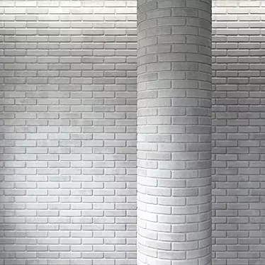 Modern Brick Masonry: 2 Designs 3D model image 1 