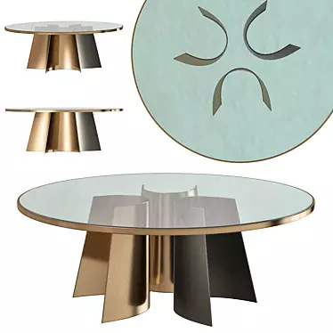 Elegant Poliform Kensington Round Table 3D model image 1 