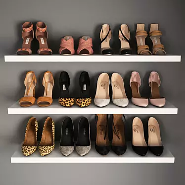 Elegant Womens Shoes: Classic & Stylish 3D model image 1 