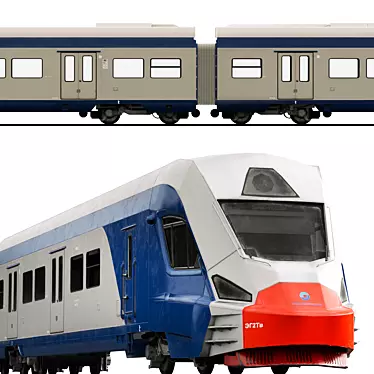 Ivolga Electric Train, City 2-TV 3D model image 1 