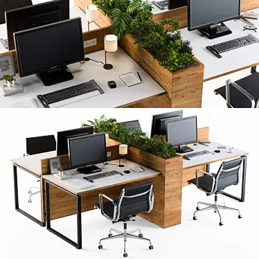BlossomBox: Office Furniture with a Touch of Nature 3D model image 1 