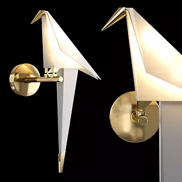 Brass Bird Sconce 3D model image 1 