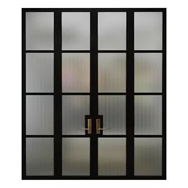 4-Door Metal and Glass Interios 3D model image 1 