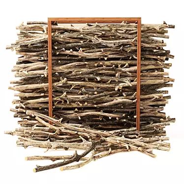 Rustic Firewood Branch Decor 3D model image 1 