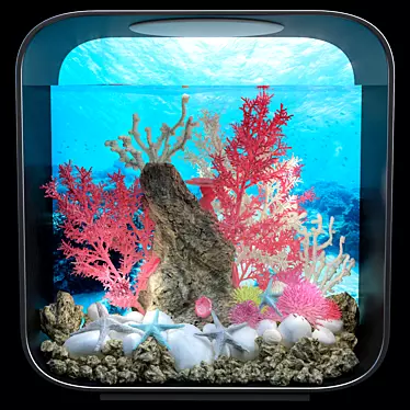 Realistic Underwater Aquarium Decor Kit 3D model image 1 