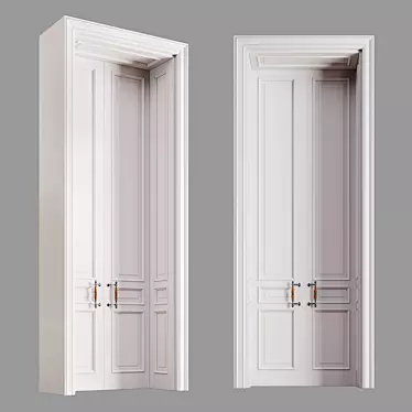 Classic Wood Door 3D model image 1 