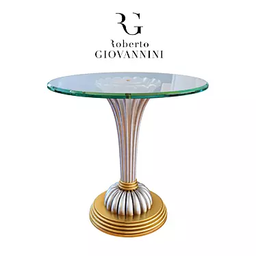 Roberto Giovannini Round Silver and Gold Small Table 3D model image 1 