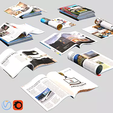 Fresh Magazines Collection: Open & Closed on Various Topics 3D model image 1 