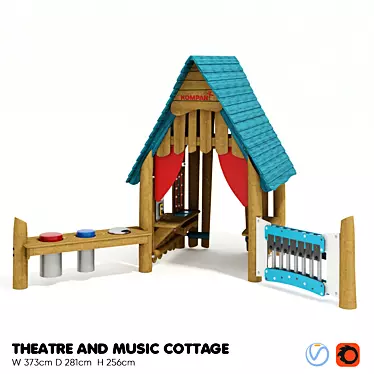 Kompan Theatre & Music Cottage - Immersive Play Experience 3D model image 1 