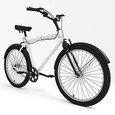 Modern Bicycle with Brake System & Bell 3D model image 1 