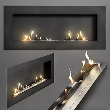 Zefire Bio Fireplace - Sleek and Stylish 3D model image 1 